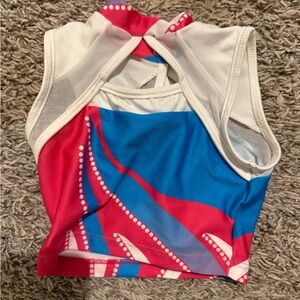 Kids Dance Crop Top Costume - Blue & Pink